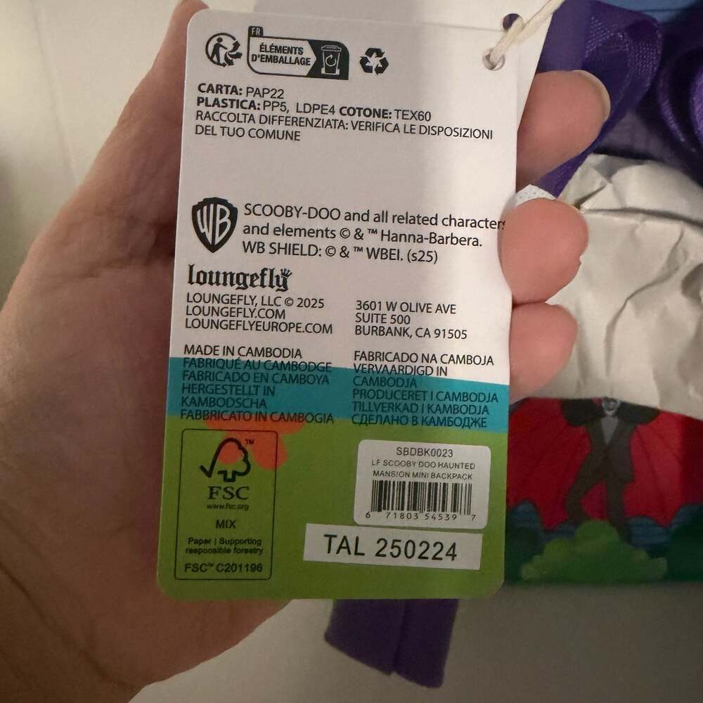 Loungefly Scooby-Doo Mystery Inc. Haunted Mansion Lenticular Mini Backpack - Picture 10 of 14